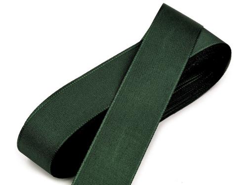 Stuha taftová šíře 25 mm, barva 315 zelená tm.