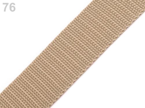 Popruh polypropylénový šíře 30 mm, barva 76 šedobéžová