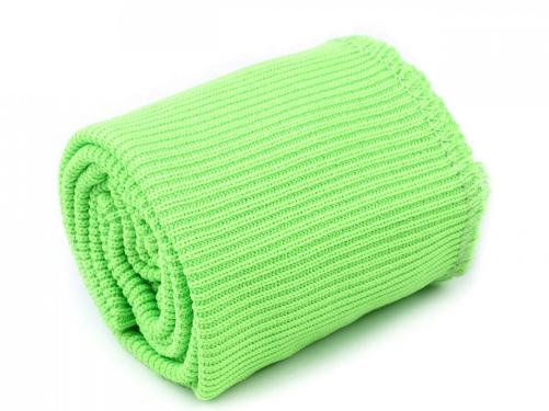 Elastické náplety šíře 7 cm sada (2x rukáv, 1x pás), barva 29/112 zelená neon