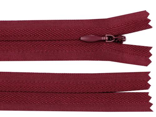 Prima-obchod Spirálový zip skrytý No 3 délka 35 cm, barva 178 bordó