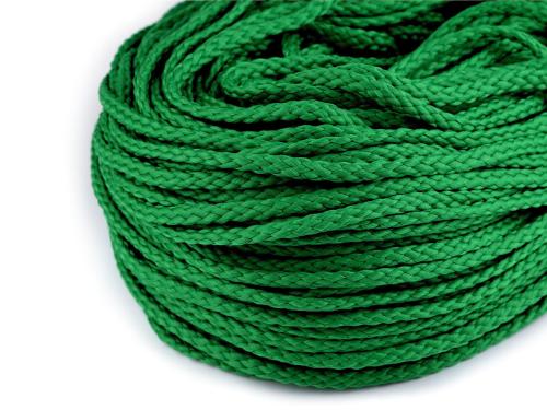 Prima-obchod Oděvní šňůra PES Ø6 mm, barva 6 zelená