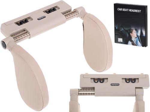 KIK KX5705_1 Nastavitelná opěrka hlavy do auta - béžová
